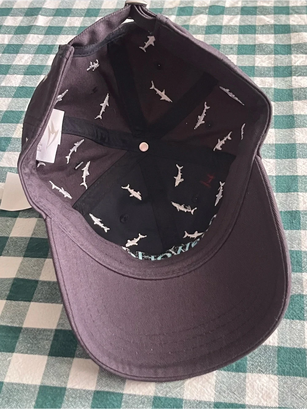 NWT SeaWorld Navy Blue Shark All Over Print Embroidered Baseball Adjustable Hat